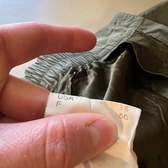 Patrizia S By Mondi Germany Green High Waisted Zipper Cropped Trousers Size 18/L - Picture 10 of 16